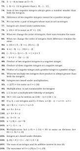 Class 7 Important Questions For Maths Integers Aglasem Schools