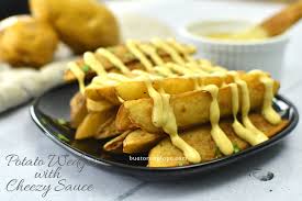 Garlic potato wedges crispy potato wedges recipe easy potato snacks recipe toasted. Potato Wedges Dengan Sos Cheese Buat Orang Lapo