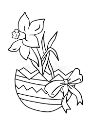 Easter is a special time of year when families get together to eat their favorite foods, and games like easter egg rolling and egg hunts are played by children. Colouring For Children Easter Coloring Page With Cartoon Easter Stock Vector Illustration Of Coloring Design 147033251