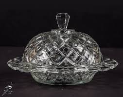 Shipping was quick and safely packaged. Vintage Glass Covered Round Butter Dish With Lid Dome Waterford Waffle Clear Anchor Hocking Diamond Pattern 1938 Elegant Glass Pattern Glass Diamond Pattern Butter Dish