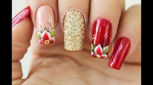 Diseno De Unas Flores Mano Alzada Facil Deko Unas