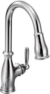 If you have a leak, you should remove and repair your before you start repairing moen kitchen faucets, you need to make sure the pipes are empty. Moen 7185c Brantford One Handle Pulldown Kitchen Faucet Featuring Power Boost And Reflex Chrome Touch On Kitchen Sink Faucets Amazon Com