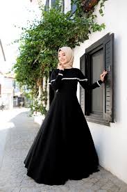 Black Hijab Dress Modest Fall Trends Hijab Fall Trends Lace Hijab Dress Model Pakaian Muslim Pakaian Sederhana Gaya Abaya