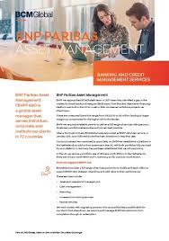 Bnp paribas asset management offers a full range of investment management services to both institutional clients and distributors based on three types of investment expertise: How We Support Bnp Paribas Asset Management