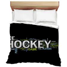 Pottery barn teen nhl hockey league queen sheet set/nwt. Hockey Comforters Duvets Sheets Sets Personalized