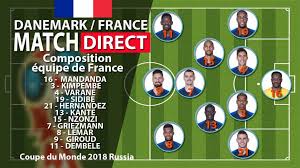 Il s'agissait de la première visite officielle d'un chef d'etat français depuis celle de françois mitterrand en 1982. En Direct La Match France Contre Le Danemark Pour La Coupe Du Monde 2018 Cotedivoire News