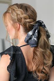 Braid your hair all the way down to the bottom of your hair.2 x research source. 12 Hair Scarf Hairstyles Back To School Missy Sue