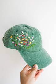 Digital Download Mire Made Embroidery Pattern Make Your Own Embroidered Hat Wildflower Design Simple Embroidery Simple Embroidery Designs Flower Embroidery Designs