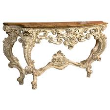 Rococo Style Marble Top Console Table 1stdibs Com Rococo Furniture Marble Top Console Table Console Table