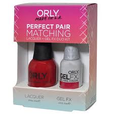 Orly Nail Lacquer Gel Fx Perfect Pair Matching Duo Kit Monroe S Red