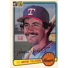 Wayne Tolleson autographed baseball card (Texas Rangers, 67) 1983 Donruss  #573 ballpoint