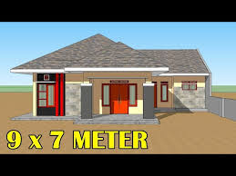 Sehingga banyak rumah minimalis dengan model rumah panjang ke belakang atau desain rumah memanjang ke belakang. Desain Rumah 7 X 9 Meter 3 Kamar Tidur Atap Limas Sketchup Design Youtube