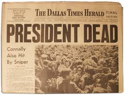Kennedy was assassinated in dallas, texas. Pin By Debbie Butler On Tragic Events Newspapers World Headlines Jfk