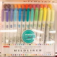 Zebra Mildliner Double Sided Highlighter 25 Color Box Set 2018 New Set Wkt7 25c 1 Limited By Bullet Journal Ideas Pages Study Stationery Stationery Wishlist