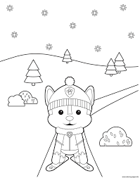Print coloring page download pdf tags: Puppy Skiing Through The Trees Paw Patrol Coloring Pages Printable