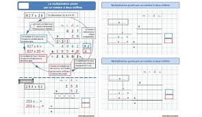 Trace Ecrite Et Carte Vierge Pour Poser Une Multiplication En Colonne Ce2 Cm1 Multiplication Posee Calcul Mathematiques