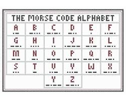 Morse Code Alphabet Sampler Original Cross Stitch Chart International Morse Code