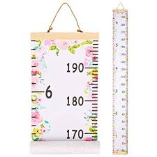 Qtgirl Kids Growth Chart Height Chart For Child Height Measurement Wall Hanging Rulers Room Decoration For Girls Boys Toddlers