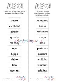 Once you know the alphabet (abcdefghijklmnopqrstuvwxyz) it . Alphabetical Order 10 Animal Words 1