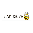 I am drive - Unhinged Cursed Emoji Bumper Sticker/Magnet