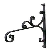 Achla Designs 18 In W Large Black Powder Coat Iron All Purpose Traditional Style Bracket B 28 The Home Depot In 2021 Design Wrought Iron Iron Wall