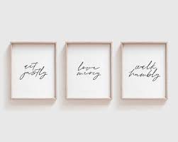 Micah 6 8 Act Justly Love Mercy Walk Humbly Printable Etsy Scripture Wall Art Etsy Printables Scandi Art