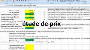 Etude De Prix Definitions Et Modeles De Calcul Sur Excel Genie Civil Cours Genie Civil