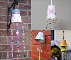 Bastelideen Fur Sommer Kleinkinder Windspiel Becher Perlen Bastelideen Basteln Mit Pappbechern Windspiele