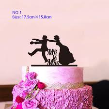 Wedding collectibles provides customized wedding cake toppers, monogram wedding cake toppers and funny cake toppers. Funny Wedding Party Cake Topper Bride Groom Mr Mrs Acrylic Black Cake Toppers Mixed Sports Style Couples Cake Wedding Decoration Cake Decorating Supplies Aliexpress