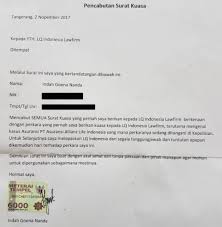 Surat kuasa khusus didefinisikan sebagai dokumen berupa surat, berisi pemberian wewenang atau kuasa yang dilakukan khusus untuk sebuah kepentingan tertentu yang mengacu pada pasal 1975 kuhper. Akhirnya Kedua Pelapor Cabut Surat Kuasa Tuntutan Terhadap Dua Petinggi Pt Asuransi Allianz Life Indonesia Asuransi Jiwa Dan Asuransi Kesehatan Terbaik