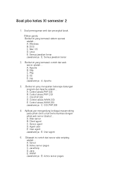 Contoh soal pbo kelas 11 semester 1. Soal Pbo Kelas Xi Semester 2