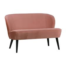 Dimensioni del divano angolare piccolo divani angolari piccoli: Lef Collections Sara Piccolo Divano In Velluto Rosa Antico Lefliving Com