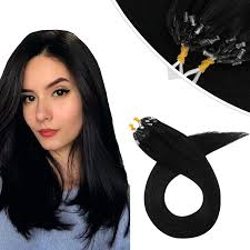 They use tiny micro rings, remember. Amazon Com Youngsee Micro Loop Hair Extensions Human Hair Jet Black Hair Extensions Micro Loop Human Hair Remy Micro Hair Extensions Pre Bonded Micro Loop Hair Extensions Human Hair 14inch 1g S 50g Pack