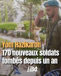 ⚫ À l'approche de Yom HaZikaron, le ministère israélien de la Défense a publié les chiffres actualisés des pertes. Depuis l'an dernier, 170 soldats de Tsahal sont tombés au combat, portant à