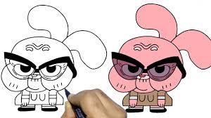 drawing Jojo from the amazing world of gumball step by step easy - YouTube