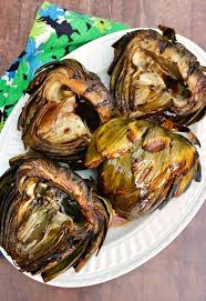 Grilled Globe Artichokes With Balsamic Vinegar The Foodie Affair Recipe Balsamic Recipe Artichoke Recipes Artichoke