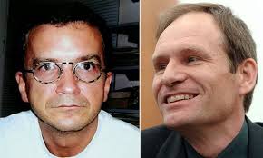 Top photo is of Armin Meiwes and his willing victim Bottom photo Bernd  Brandes