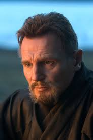 Batman Begins" movie still, 2005. Liam Neeson as Ra's al Ghul.