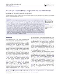 Lime fine, cylindrique et pointue. Pdf Real Time Queue Length Estimation Using Event Based Advance Detector Data