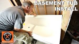 If this is not the situation that you have then it may be necessary to have the tub on the elevated floor. How To Install A Bathtub In Basement Bathrooms By Home Repair Tutor Youtube