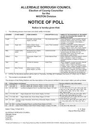 Roy came out of retirement briefly in 2004 where he had a short stint at workington afc scoring twice in 9 appearances. Notice Of Poll Allerdale Borough Council