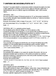 7 criterii de divizibilitate cu 7 numarul 7 se poate mândri cu numeroase zicatori (masoara de sapte ori si taie o data ;sapte dintr o lovitura; 7 Criterii De Divizibilitate Cu 7