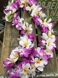 Double Plumeria Lei Graduation Flowers Most Popular Flowers Artificial Flowers