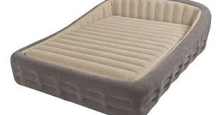 Frame Air Mattress Air Bed Headboard Inflatable Portable Queen Size 2 People Air Mattress Camping Camping Mattress Camping Bed