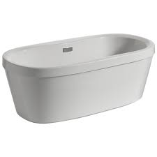 A typical soaking tub between 60 to 72 inches holds up to 250 gallons! 60 X 32 Freestanding Tub With Integrated Waste And Overflow B14416 6032 Wh Delta Faucet