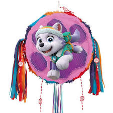 This is everest from paw patrol dressed as a pirate. Paw Patrol Pink Everest Pull String Pinata Partyrama