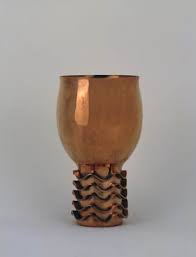 Paavo Tynell Vase En Cuivre Finlande 1948 Mobilier Scandinave Couleur Cuivre Lamp