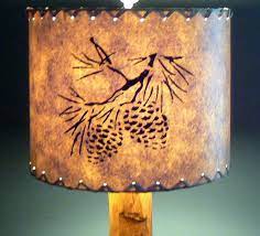 Showing 36 of 74 products. Pine Cone Drum Lamp Shade Stenciled Paper Rustic Cabin Decor Western Decor Woodland Style Lampshade Laced Wit Lamp Shade Rustic Cabin Decor Drum Lampshade