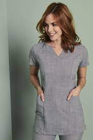 Explore the newest trends and essentials designed for any and every occasion! Linen Blend V Neck Tunic Simon Jersey Hospitality Uniforms