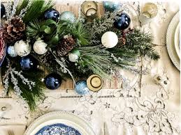 The light blue color reminds me of the shading on drifts of snow in the winter. Blue And White Christmas Table Sondra Lyn At Home